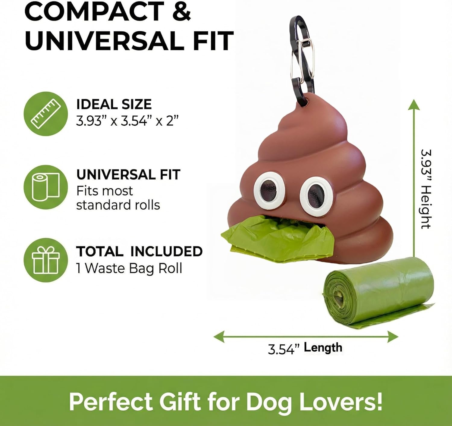 dog-poop-bag-dispenser-for-dog-leash-poop-shape-sturdy-holder-cute-and-unique-design-portable-for-dog-walking-comes-with-1-roll-15-waste-bags