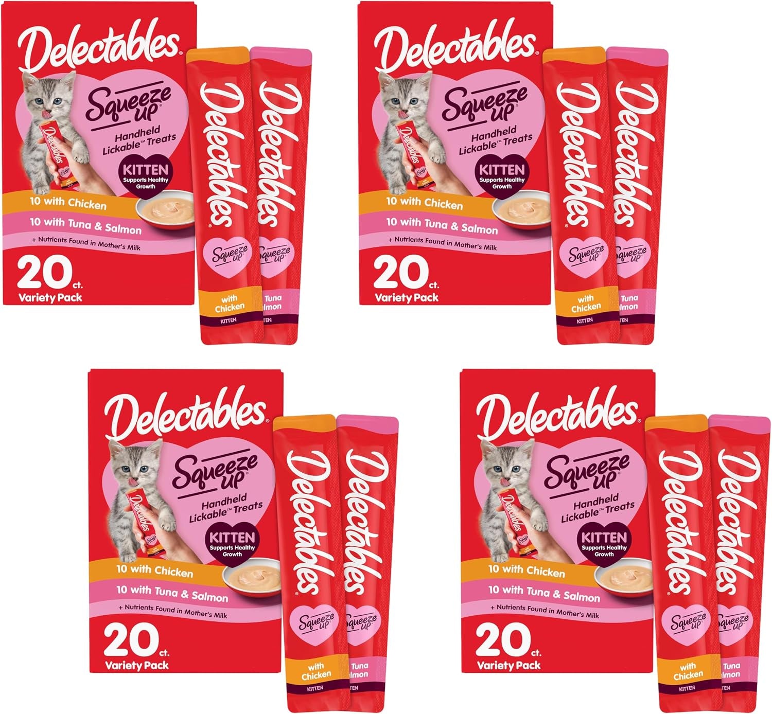 delectables-squeeze-up-kitten-variety-pack-creamy-squeezable-puree-lickable-wet-cat-treats-grain-free-no-added-fillers-no-by-products-no-added-preservatives-0-5-ounces-tube-20-tubes-total