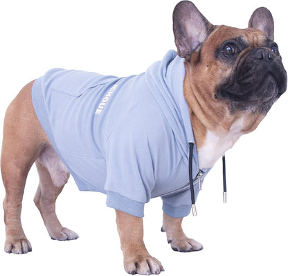 Ichoue French Bulldog Frenchie Clothes Hoodies for Dogs Pug English Boston Terrier Bully Pitbull Corgi Sweatshirt Sweater Clothing - Khaki/Xlarge20