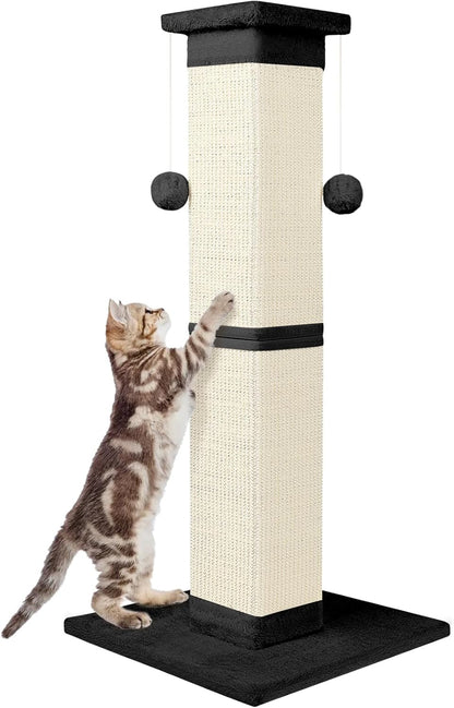 SOCATER Cat Scratching Post 33 Inch Nature Sisal Cat Scratch Post for Indoor Cats, Large Cat Scratcher Protect Your Furniture, for All Breeds10