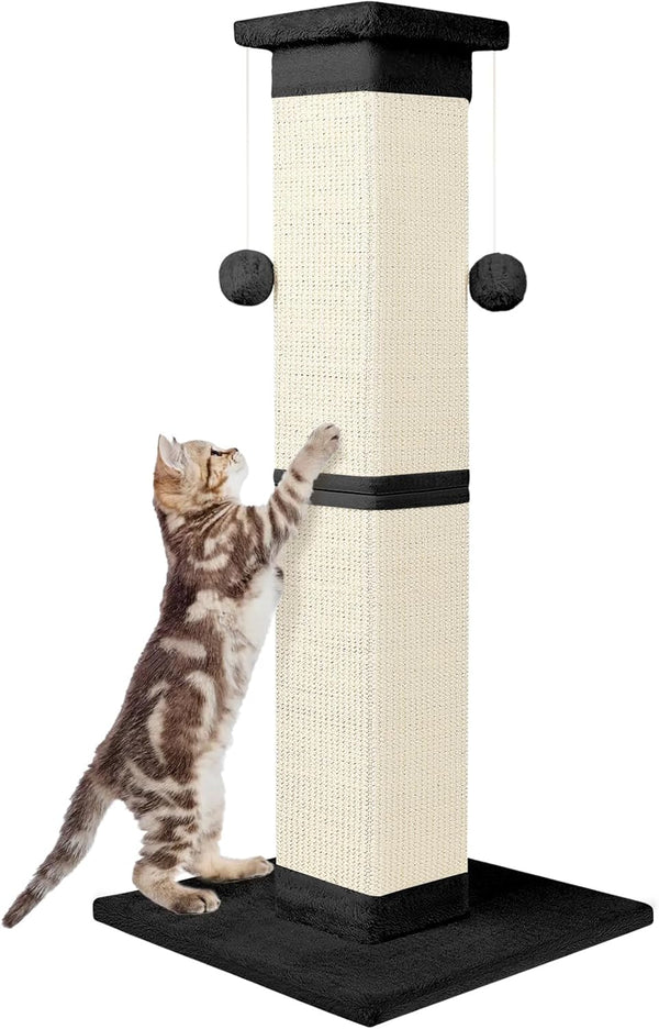 SOCATER Cat Scratching Post 33 Inch Nature Sisal Cat Scratch Post for Indoor Cats, Large Cat Scratcher Protect Your Furniture, for All Breeds10