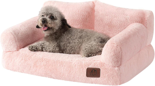 Hollypet Small Dog Large Cat Bed Puppy Couch Beds for Pets up to 25 Lbs | Fluffy Dog Cat Couch Plush Soft Warming Pets Beds with Machine Washable Cover and Non-Slip Bottom31