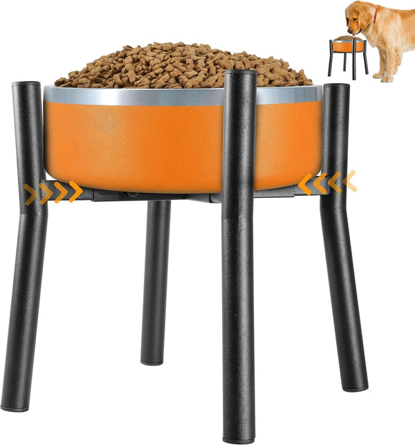 PROERR Lifted Dog Bowl Stand - without Bowls, Single Raise Pet Food Table Adjustable Wide 6-10", Tall 8 10 12" - Bowl Stand Size Optional, Dog Bowls Holder Elevated for Small Medium Large Dogs Breed8