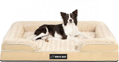 Orthopedic Dog Bed for Large Medium Sized, Washable Memory Foam Large Dog Bed, Medium Pet Sofa with Removable Cover, Washable Waterproof Pet Couch Beds(Grey, L)11
