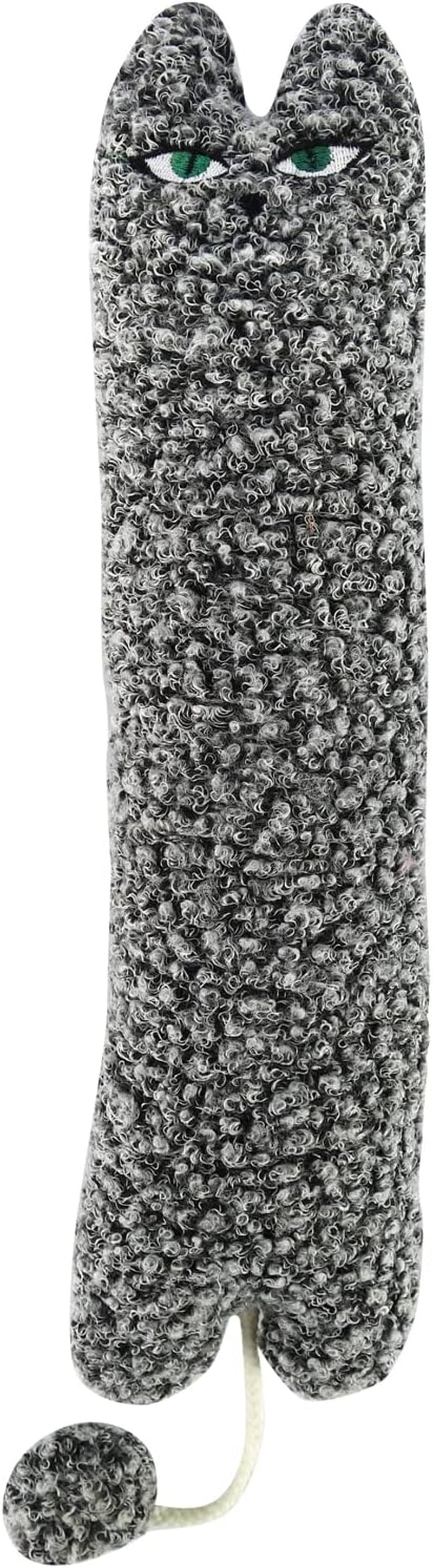 ttcat-14-6-inch-large-curly-plush-pillow-cat-kicker-toy-with-catnip-silvervine-powder-soft-stuffed-cat-chew-toy-with-tail-interactive-toy-for-indoor-cats-and-kittensgrey