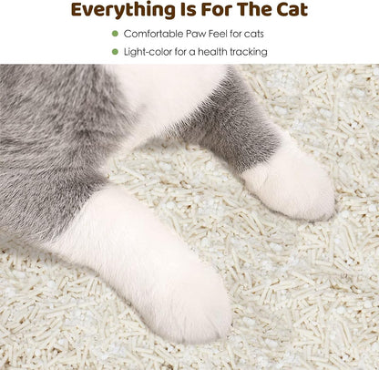 EZSKUUP Non-Stick Bottom Tofu Cat Litter Mix Cassava, Strong Clumping Low Tracking Kitty Litter, Natural Biodegradable Litter, Plant Odor Control, Low Dust Easy to Scoop, 9Lb7