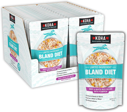 KOHA Limited Ingredient Bland Diet for Dogs, Chicken and White Rice Sensitive Stomach Wet Dog Food, Sold in over 5,000 Vet Clinics & Pet Stores, Gentle Easy to Digest Bland Diet Dog Food, Pack of 611