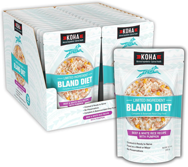 KOHA Limited Ingredient Bland Diet for Dogs, Chicken and White Rice Sensitive Stomach Wet Dog Food, Sold in over 5,000 Vet Clinics & Pet Stores, Gentle Easy to Digest Bland Diet Dog Food, Pack of 611