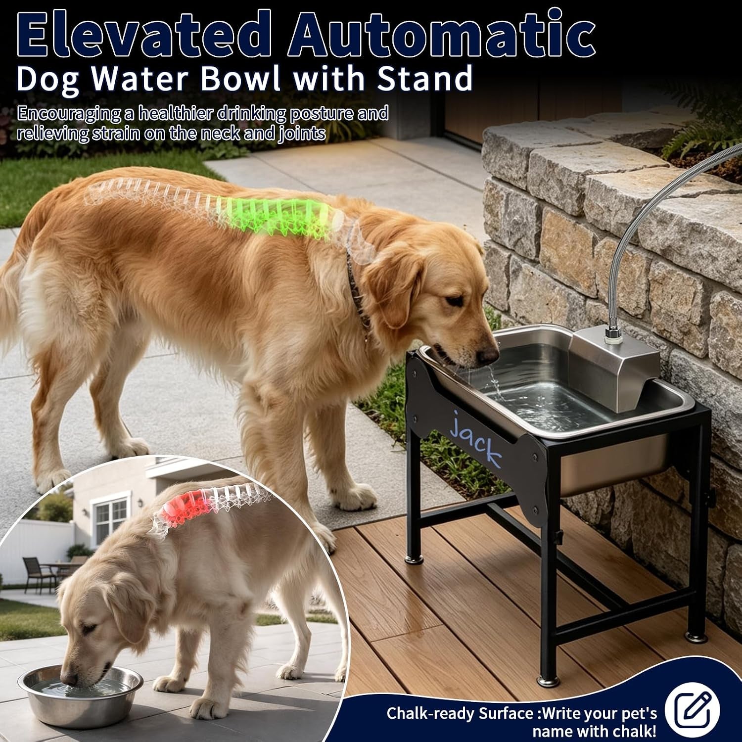bwogue-3-gal-automatic-dog-water-dispenser-elevated-outdoor-bowl-for-dogs-automatic-water-dispenser-for-dogs-stainless-steel-pet-waterer-9-11-13-15-in-stand-float-valve-big-dogs-pets-livestock
