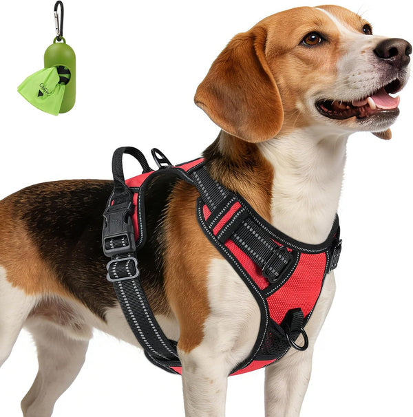 Joytale No Pull Dog Harness Medium Sized Dog, Front Clip, Black | Grab Handle for Instant Control, Padded & Adjustable Vest, Sturdy Metal D-Rings, for Safe Training & Daily Walking9