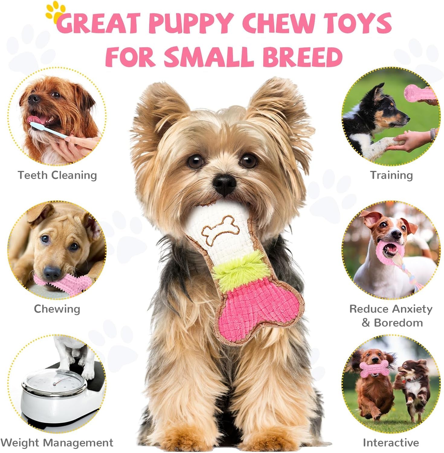 baejmjk-6-pack-puppy-teething-toys-pink-small-breed-dog-chew-toys-with-rope-cute-soft-rubber-puppy-toys-set-for-cleaning-teeth-interactive-pet-doggy-bone-toys