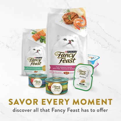 Purina Fancy Feast Broths Classic Cat Food Topper with Tuna, Shrimp, and Whitefish - (Pack of 16) 1.4 Oz. Pouches6