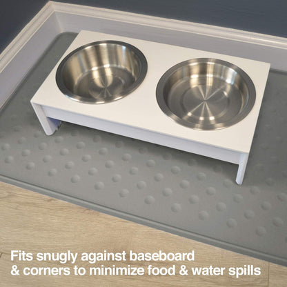 Petfusion Toughgrip Large plus Dog Food Mat [Just the Right Size before Getting Too Big @ 27.5 X 17.5]. Waterproof, Extra Tough FDA Grade Silicone, Grey4