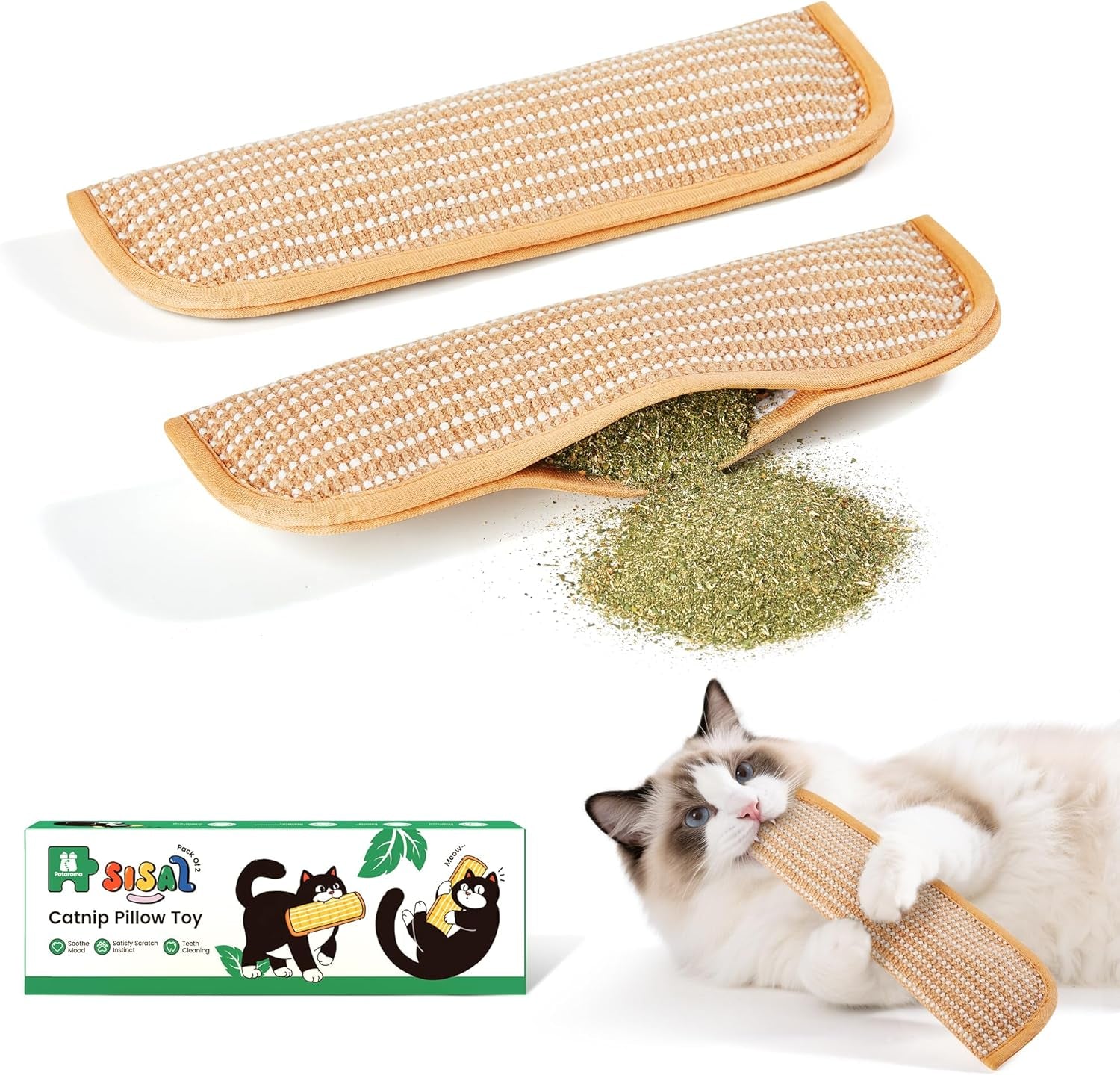 potaroma-cat-toys-pack-of-2-with-6000mg-a-organic-catnip-sisal-material-indoor-kitten-scratching-and-kicker-toys-drives-bored-cats-crazy-with-fun-interactive-chew