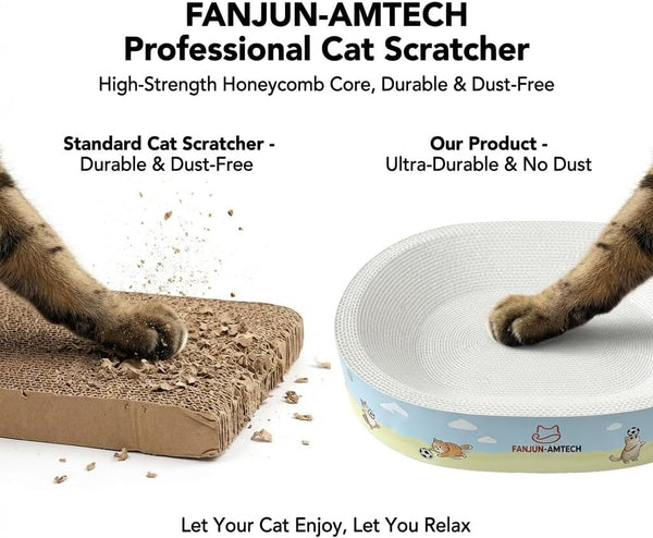 Soccer Cat Scratcher Bed, No-Mess Cat Scratching Pad, No Shed Cat Beds and Scratch Pad for Cats, Plant Fiber Mess Free Cat Scratch Furniture Protector, Stop Cats Eating Paper Craps4