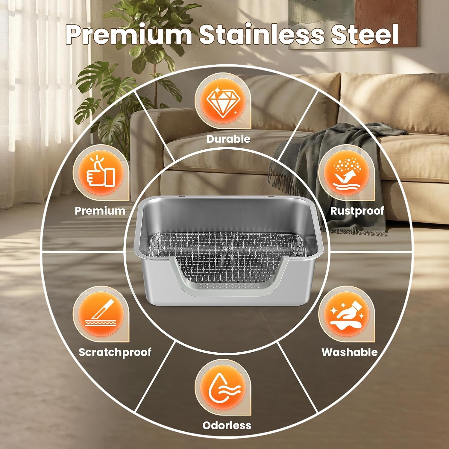 rabbit-litter-box-extra-large-bunny-litter-box-with-304-stainless-steel-sifting-grid-safe-plastic-covered-entry-edge-hooks-easy-to-clean-and-odor-control-15-7-11-8-5-9