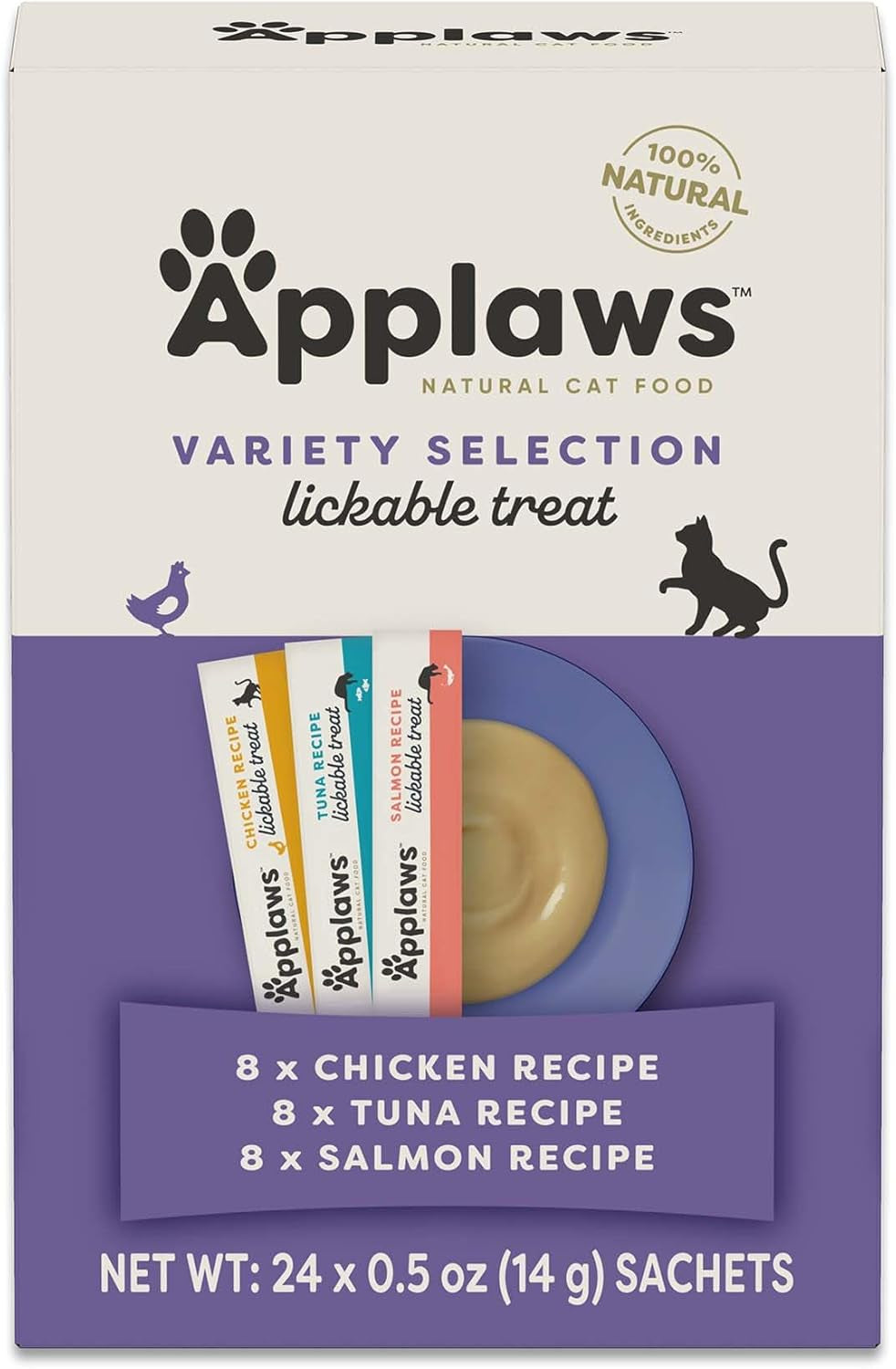 applaws-fish-puree-lickable-cat-treats-24-pack-0-5-oz-sachets-100-natural-high-quality-protein-limited-ingredient-grain-free-creamy-squeeze-up-treats
