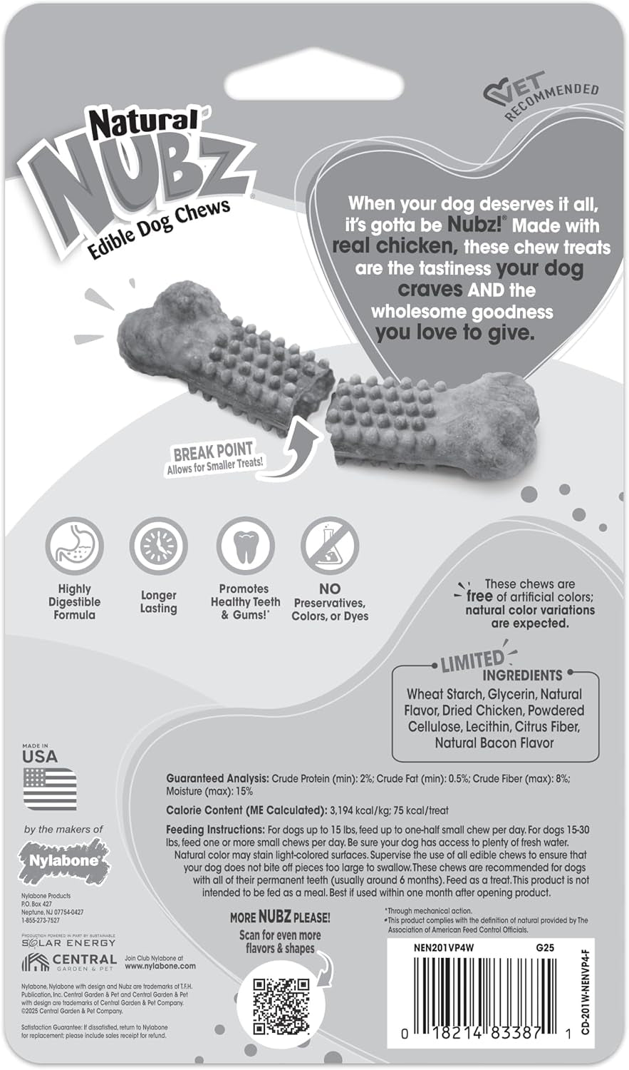 nylabone-nubz-natural-dog-treats-made-with-real-chicken-small-4-count-long-lasting-dog-chews-made-in-usa-limited-ingredients-highly-digestible-dog-dental-treats-for-small-dogs-up-to-30-lbs