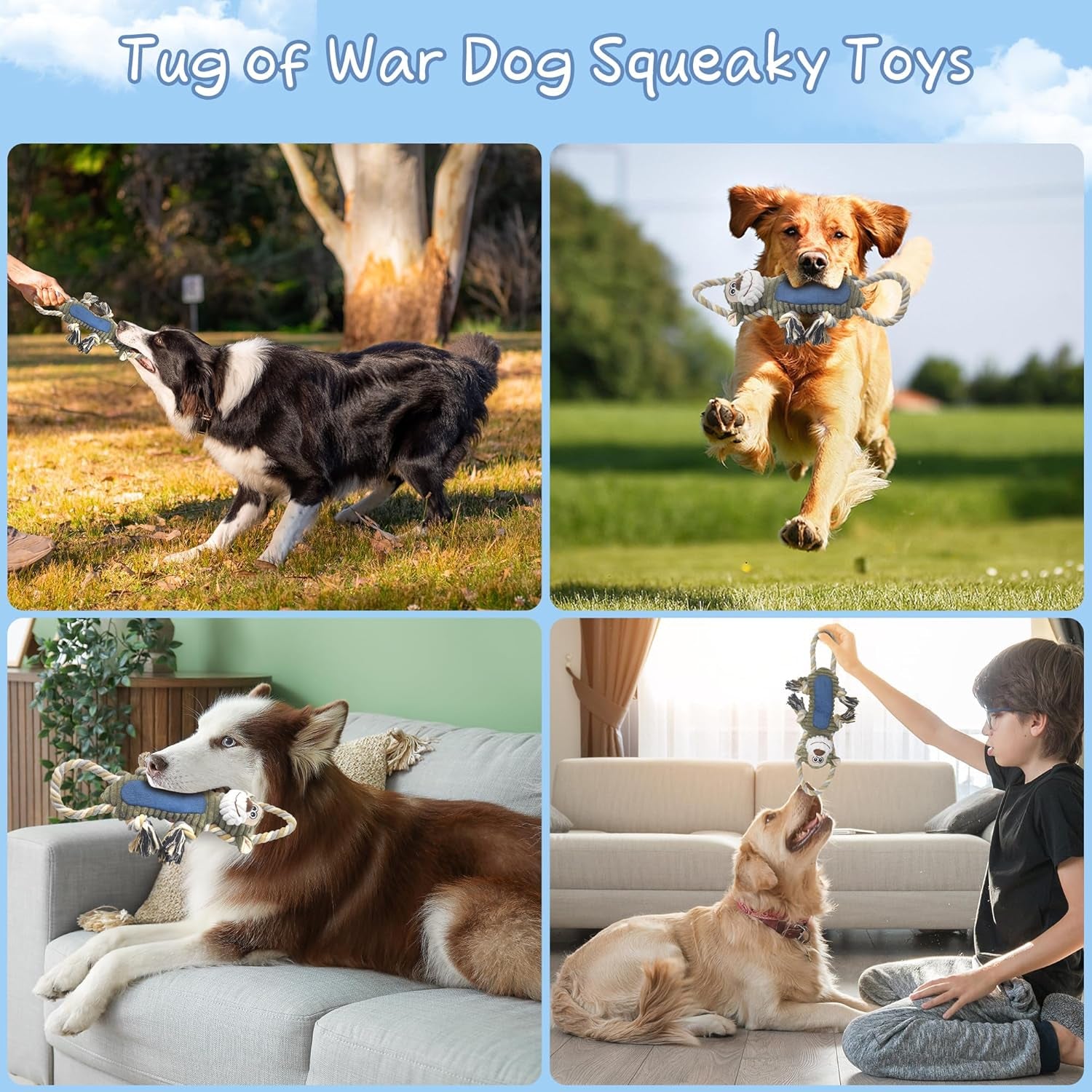 buypow-funny-plush-dog-chew-toys-squeaky-dog-toys-interactive-tug-of-war-puppy-toys-stuffed-dog-toys-for-small-medium-and-large-dogs-monkey