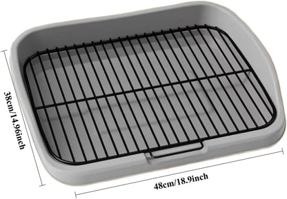 Mesh Dog Potty Tray Removable Stable Structure - Indoor/Outdoor Dog Training Toilet Litter Box for Small & Medium Dogs(Grey)2