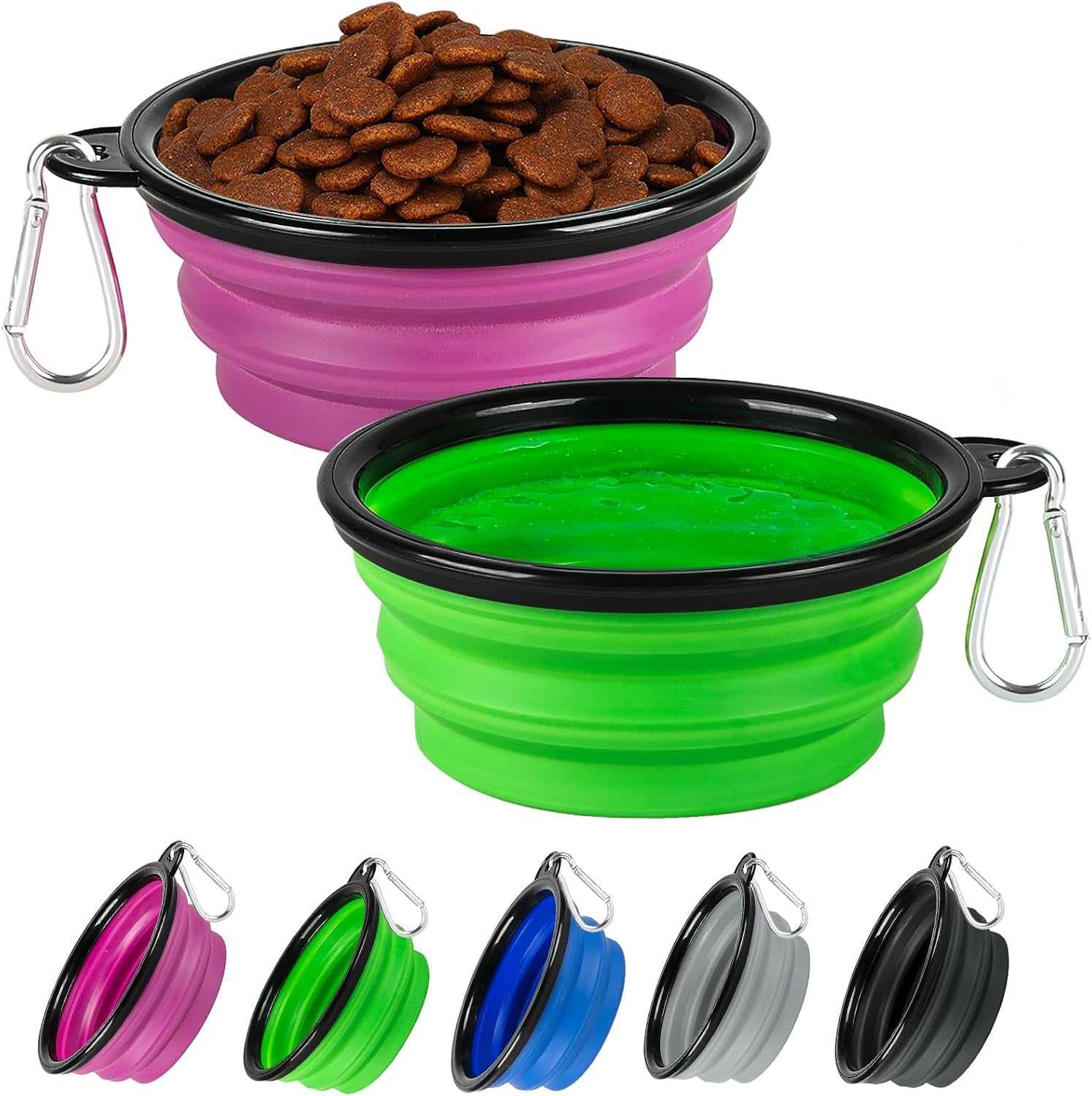 collapsible-dog-bowl-large-34oz-travel-dog-water-bowl-portable-2-pack-2-carabiner-clips-silicone-travel-dog-bowl-foldable-feeding-watering-dish-bowl-for-parking-walking-camping