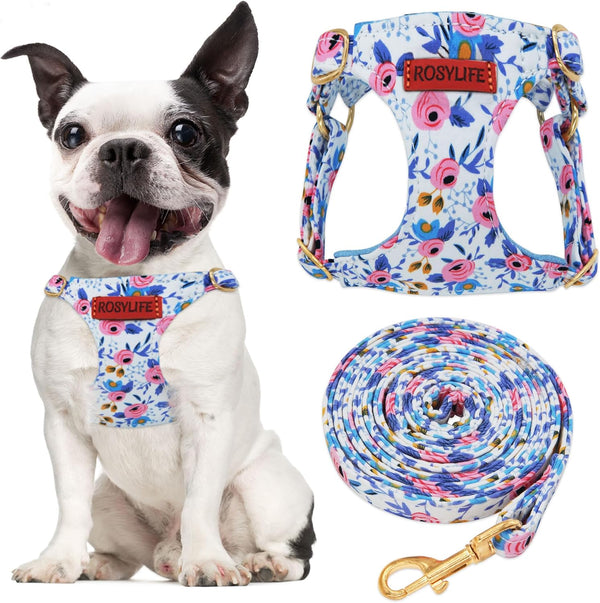 No Pull Dog Harness & Leash Set, Adjustable Xx-Small, Pink Daisy, Fashionable, Cute, Stylish, Escape Proof, Includes Leash12