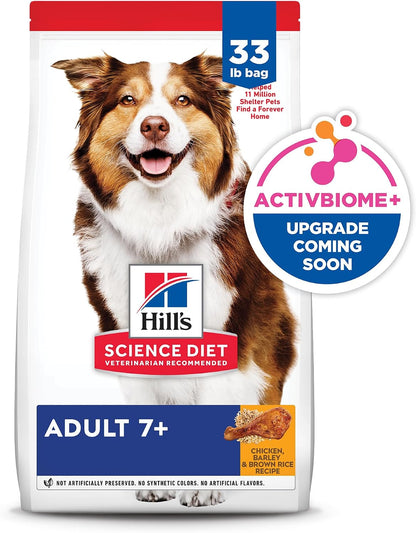 Hill'S Science Diet Adult 7+ Dry Dog Food | #1 Veterinarian Recommended, Chicken Meal, Barley, & Rice, 33 Lb. Bag15