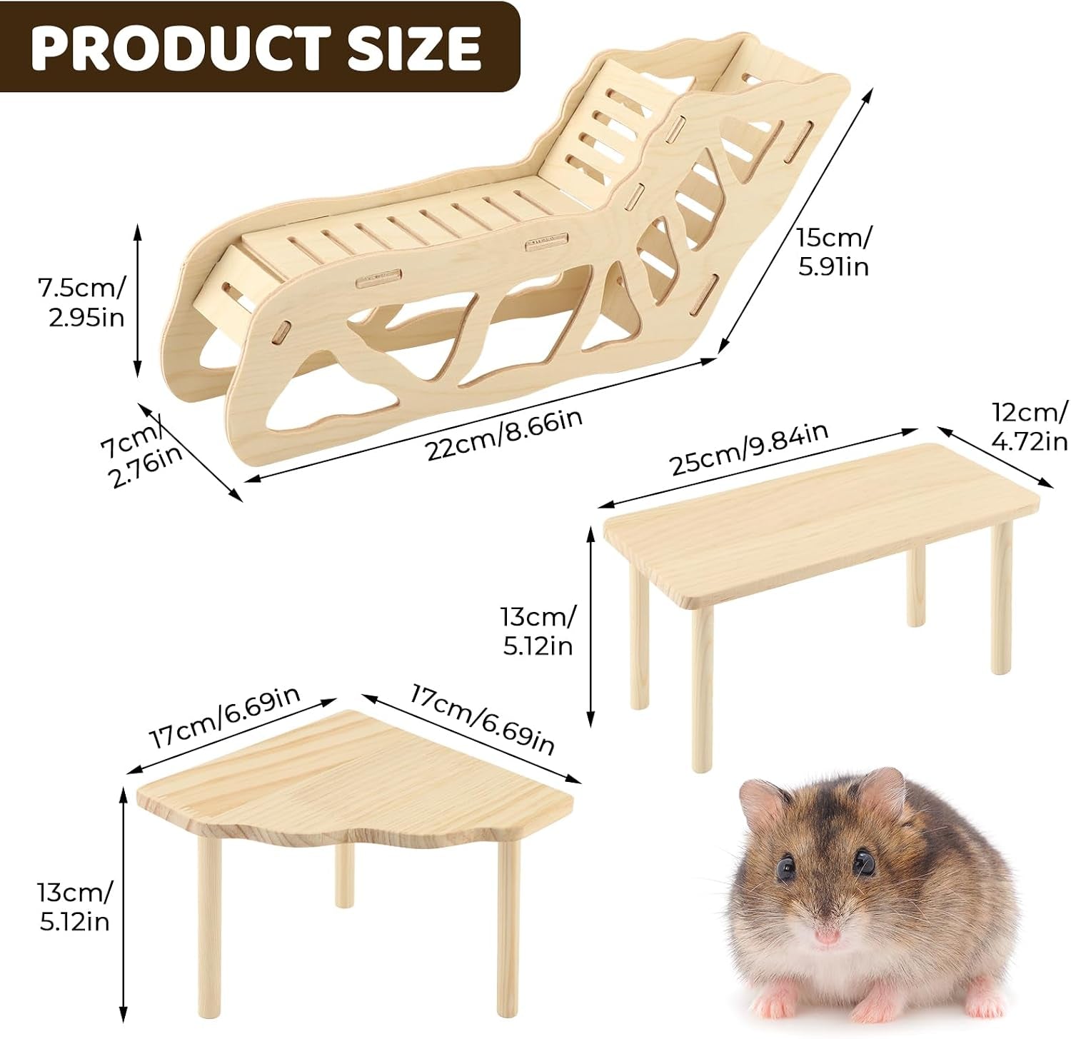 3-pack-wooden-hamster-play-platform-3-in-1-natural-small-pet-playground-with-tunnel-ladder-hidden-rest-area-wooden-support-column-cage-accessories-for-hamsters-squirrels-tiny-pets
