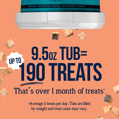 Stewart Freeze Dried Dog Treats, 100% Wild Salmon, 9.5 Oz Tub | Premium Quality Raw Protein, Single Ingredient, High Protein Training Treats & Food Topper, No Refrigeration, Cat Friendly4