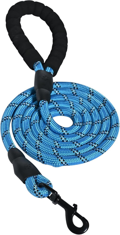 Amazon Basics round Dog Leash, Heavy Duty, Durable Rope for Small, Medium, and Large Dogs, Lightweight Design for Walking, Training, and Outdoor Activities, Blue, 6 Ft1