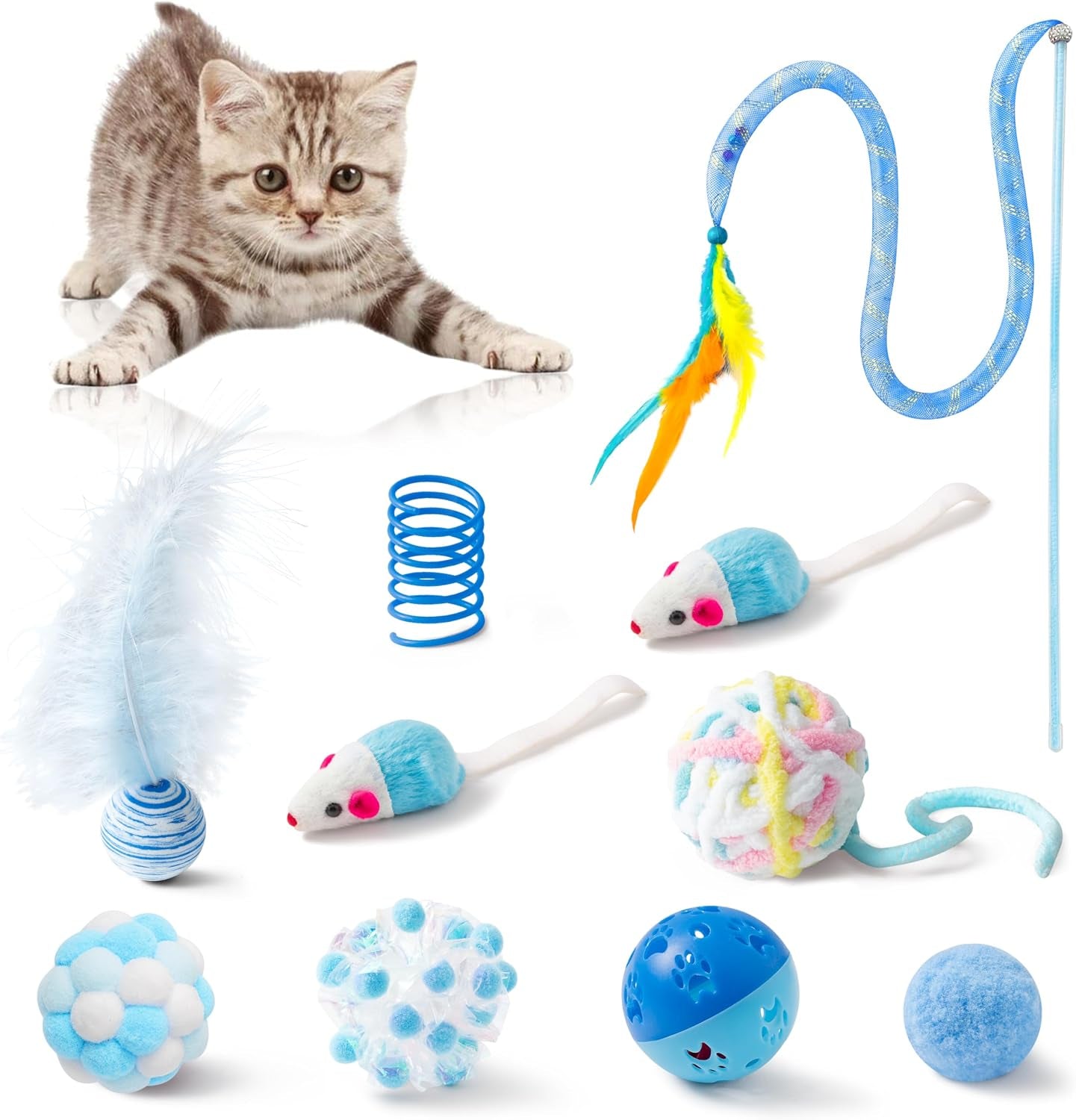 mallmall6-10pcs-cat-toy-set-interactive-cat-toys-pack-including-feather-teaser-wand-cat-springs-mice-crinkle-balls-and-pet-bell-balls-puzzle-toys-for-indoor-cats-gift-pink