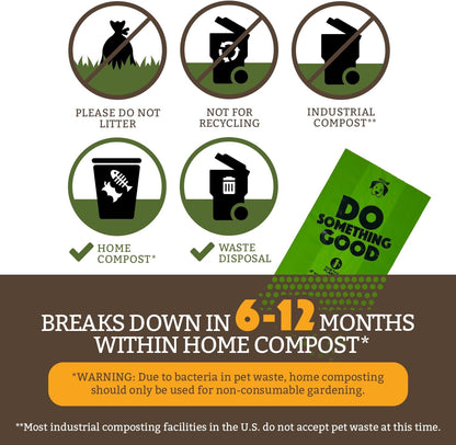 Doggy Do Good - 180 Count, Heavy Duty Poop Bags for Dogs - Standard Size - Dog Waste Bags Made with 50% Recycled Plastic + 15% Biobased Material - Landfill-Friendly, Unscented, Leak-Proof | Heavy-Duty, Easy-Open Dog Bags - 50% Recycled Plastic & 15% Biobased Materials - Trash-Bin Ready & Land-Fill Friendly3