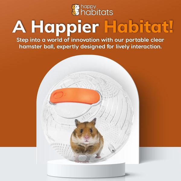 Clear Hamster Exercise Ball 7” – Pet Rat Accessories | Sturdy Dwarf Hamster Ball for Safe, Active Play – Ventilated Small Animal Toys for Gerbils, Mice & Other Small Pets2