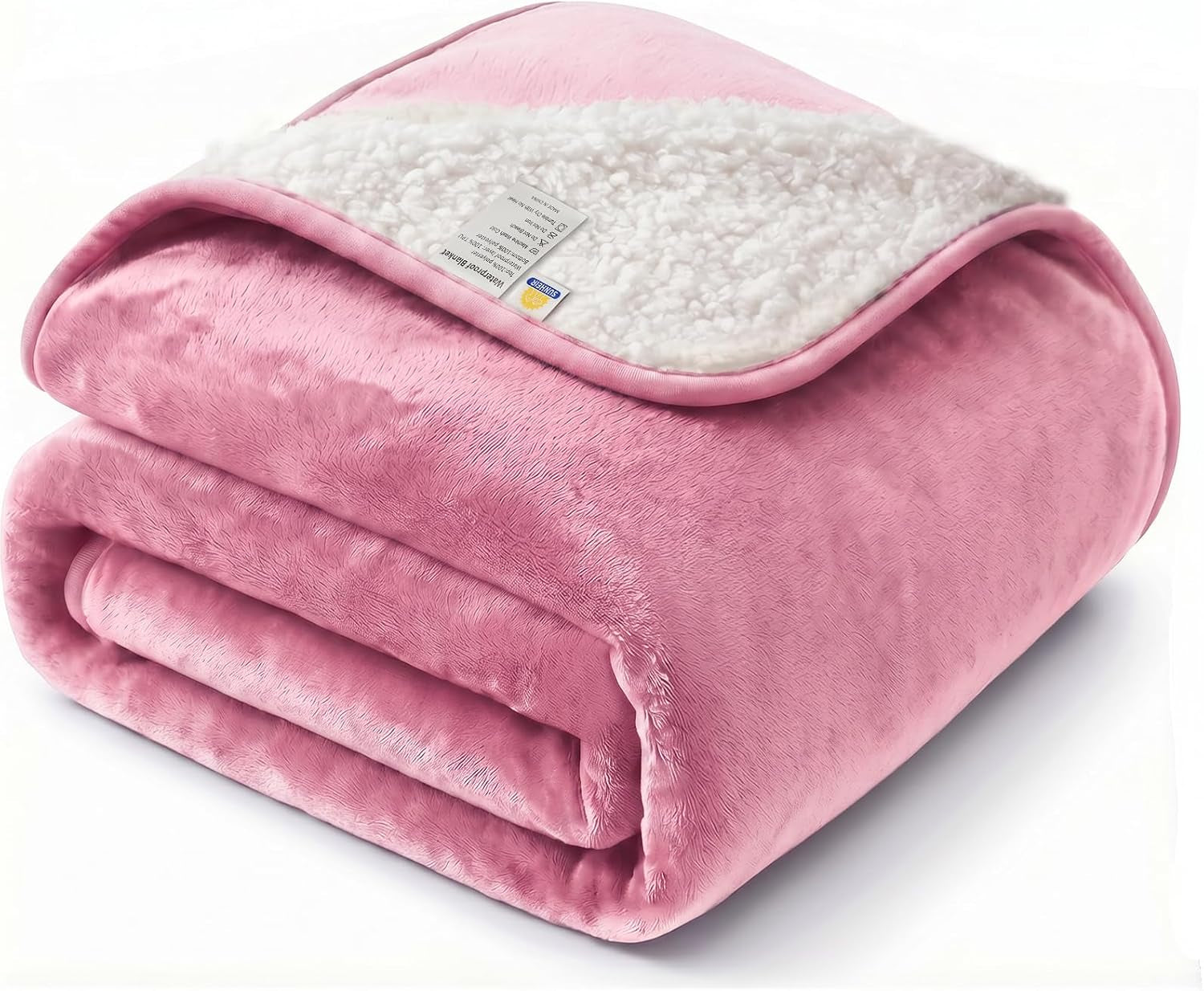 sunheir-waterproof-dog-blankets-for-small-dogs-reversible-sherpa-fleece-thick-puppy-blanket-leakproof-spill-proof-pet-blanket-for-cat-bed-couch-furniture-protector-travel-camping-25x35-grey