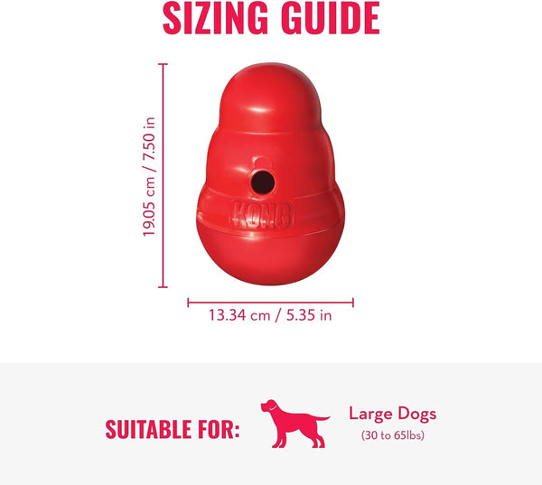 KONG Wobbler - Interactive Dog Toy for Treat Dispensing - Dog Slow Feeder for Healthy Eating - for Medium/Large Dogs | Interactive Treat-Dispensing Toy & Slow Feeder That Supports Healthy Eating & Keeps Dogs Mentally Busy4
