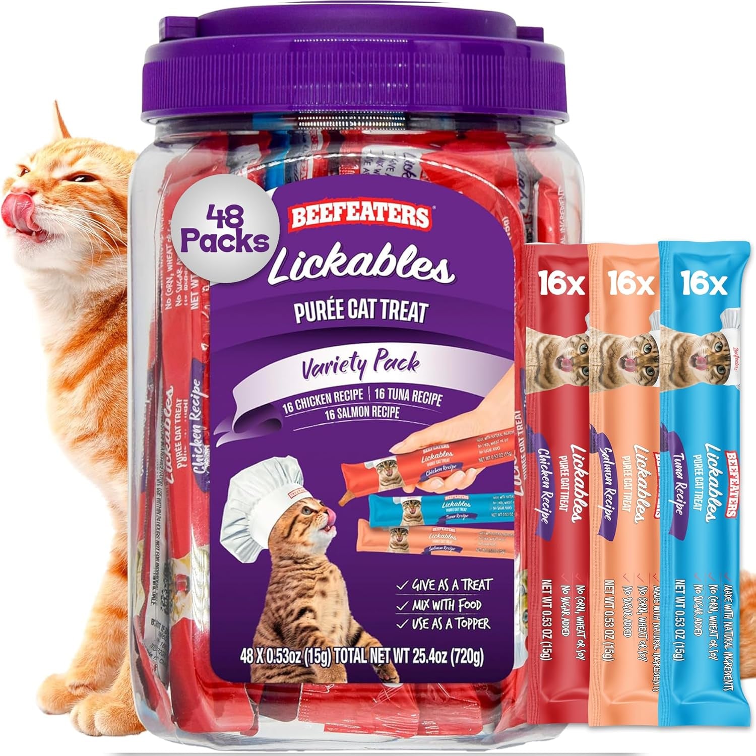 beefeaters-lickable-cat-treats-48-count-puree-squeeze-up-tubes-variety-pack-salmon-tuna-chicken-grain-free-taurine-enriched-high-moisture-for-picky-eaters-cat-treat-topper-or-snack