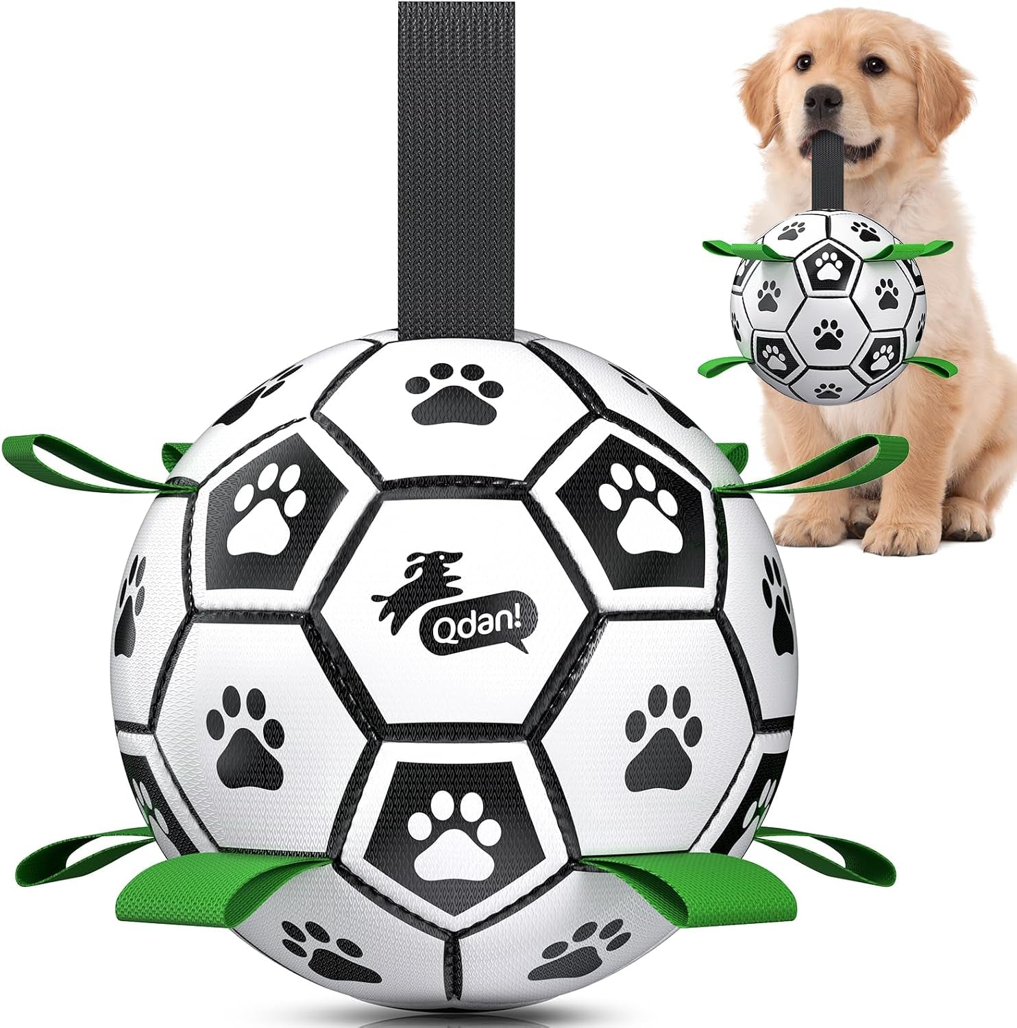 qdan-dog-balls-6-inch-dog-soccer-ball-with-straps-herding-balls-for-dogs-outdoor-dog-toys-balls-for-20-40-lb-dogs-puppy-ball-to-keep-them-busy-dog-pool-water-play-toy-puppy-birthday-gifts