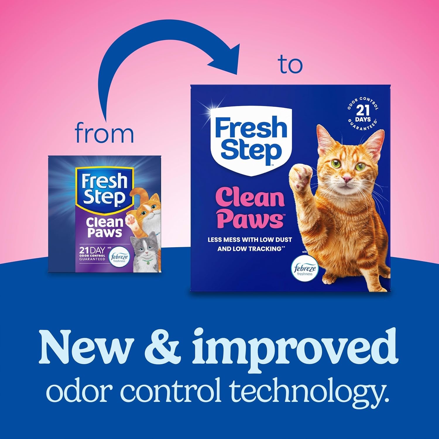 fresh-step-clean-paws-multi-cat-clumping-litter-with-febreze-freshness-ammonia-block-technology-low-tracking-22-lb-box