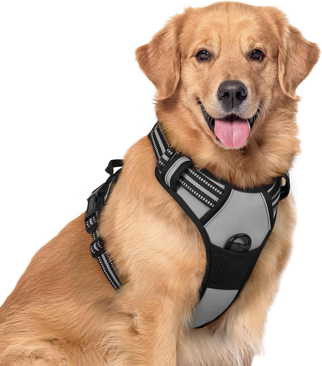 rabbitgoo-dog-harness-no-pull-for-large-dogs-with-2-leash-clips-pet-vest-no-choke-with-handle-adjustable-soft-padded-reflective-easy-control-for-walking-black-large
