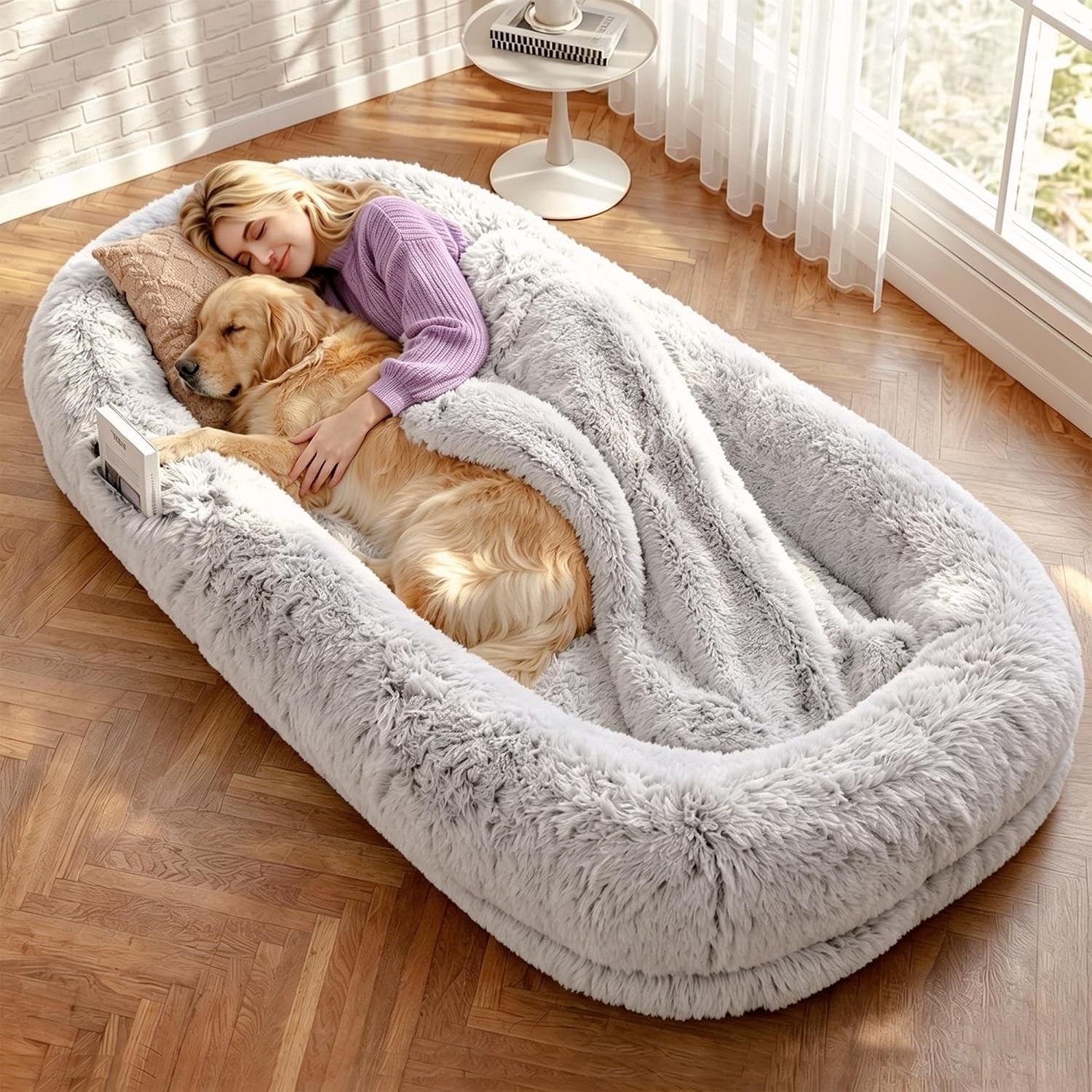 murago-human-dog-bed-for-adults-71x43x10-light-grey-long-human-size-dog-bed-removable-cover-orthopedic-design