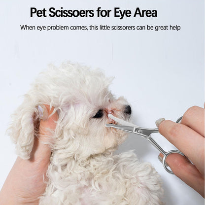 Jgocot Dog Tear Stain Remover Comb for Small Doggy and Cats Pet Grooming Tool with round Tip Stainless Steel Mini Scissor for Pet Facial Eye Area4