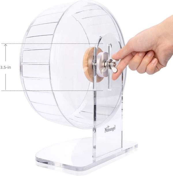 Niteangel Super-Silent Hamster Exercise Wheels: Quiet 10 Inch Running Wheel | Can 10.6-13.4" Adjustable Height - No Bend Back Spinner Running for Dwarf Syrian Hamster Gerbils Mice or Other Small Animal6