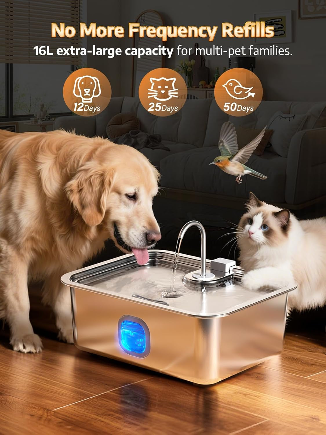 4-2gal-dog-water-fountain-for-large-dogs-16l-stainless-steel-large-dog-fountain-water-bowl-with-deeper-wider-drinking-tray-automatic-pet-water-dispenser-with-visible-window-for-multi-pets-families