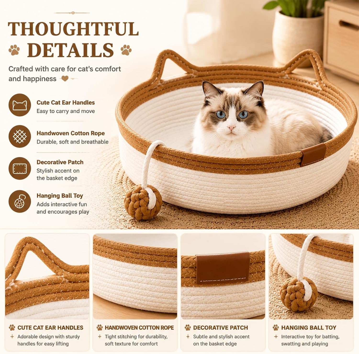 handwoven-cat-basket-bed-cotton-rope-round-cat-scratcher-bed-with-cats-ear-handles-breathable-boho-nesting-pet-bed-for-kittens-and-indoor-cats-color-d-small