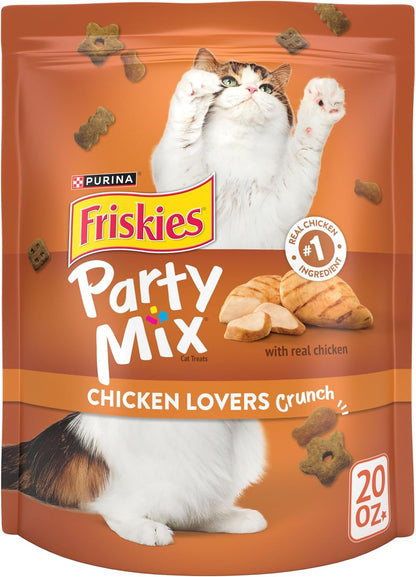 Purina Friskies Cat Treats, Party Mix Chicken Lovers Crunch - 20 Oz. Pouch1