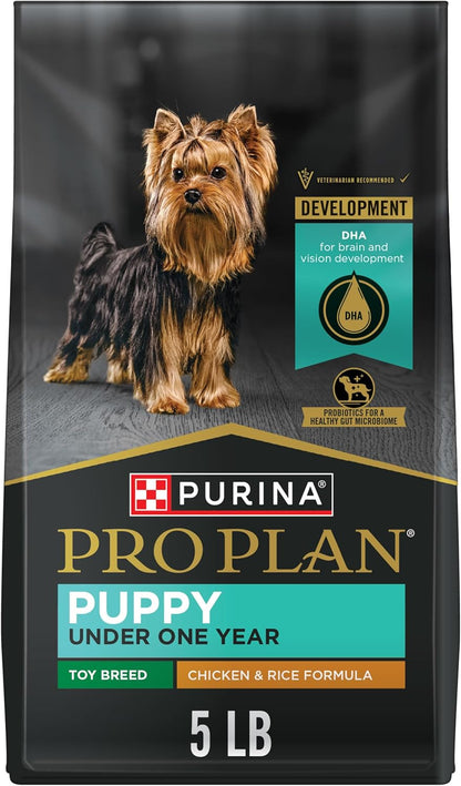 Purina Pro Plan High Protein Toy Breed Puppy Food DHA Chicken and Rice Formula - 5 Lb. Bag1
