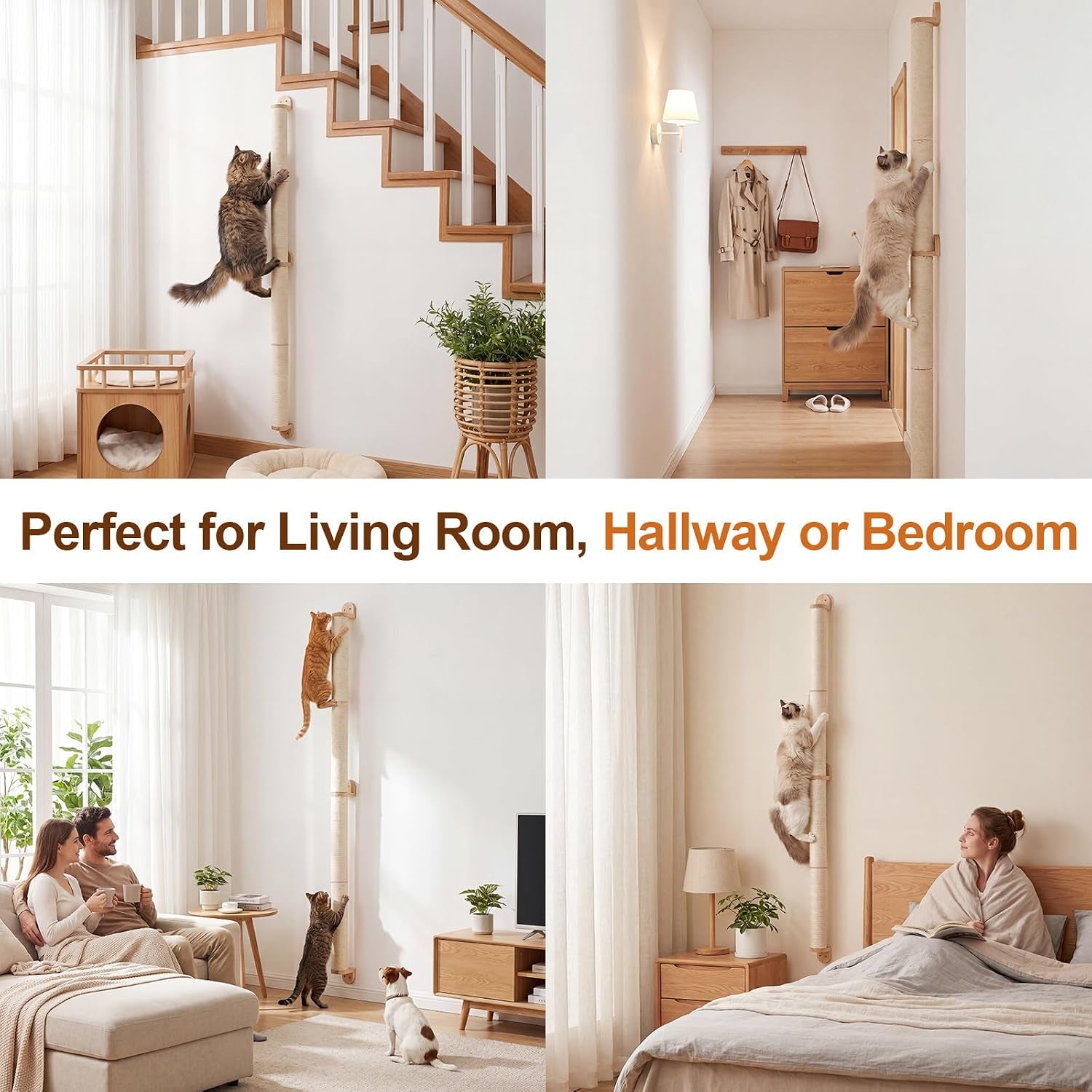 84-tall-wall-mounted-cat-scratcher-post-cat-wall-shelves-furniture-6-pcs-14-inch-sisal-climbing-poles-with-5-brackets-kitten-modular-scratch-tower-space-saving-pet-supplies