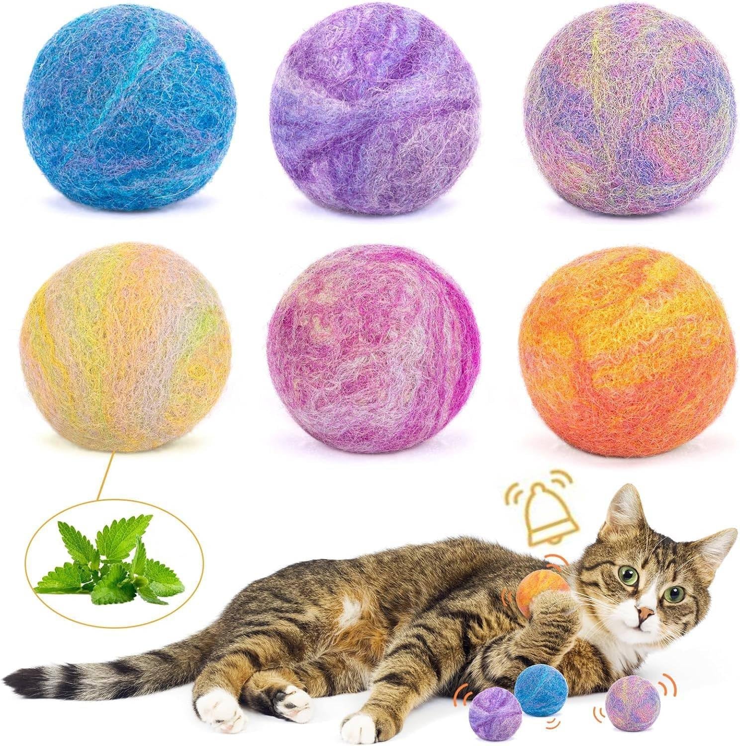 retro-shaw-catnip-balls-with-bell-inside-6-pcs-interactive-catnip-silvervine-cat-toys-durable-wool-balls-for-indoor-cats-kitten-teething-toys-natural-catnip-toys-for-bored-cats
