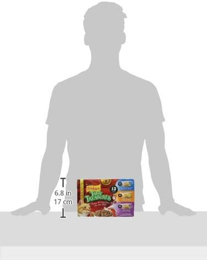 Purina Friskies Wet Cat Food Variety Pack, Tasty Treasures Prime Filets (With Ocean Fish and Tuna, with Chicken and with Turkey) - 5.5 Ounce (Pack of 12)3