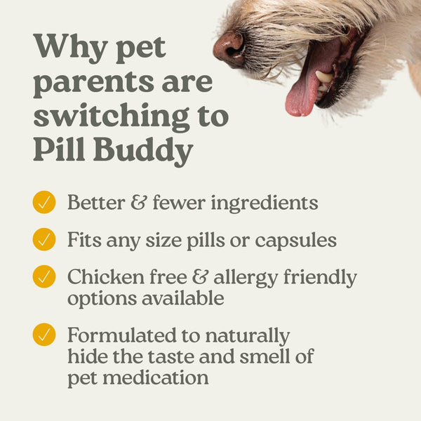 Presidio Earthly Pill Buddy Naturals - PB & Apple Recipe Pill Hiding Treats for Dogs - Make a Perfect Pill Concealing Pocket or Pouch for Any Size Medication - 30 Servings4